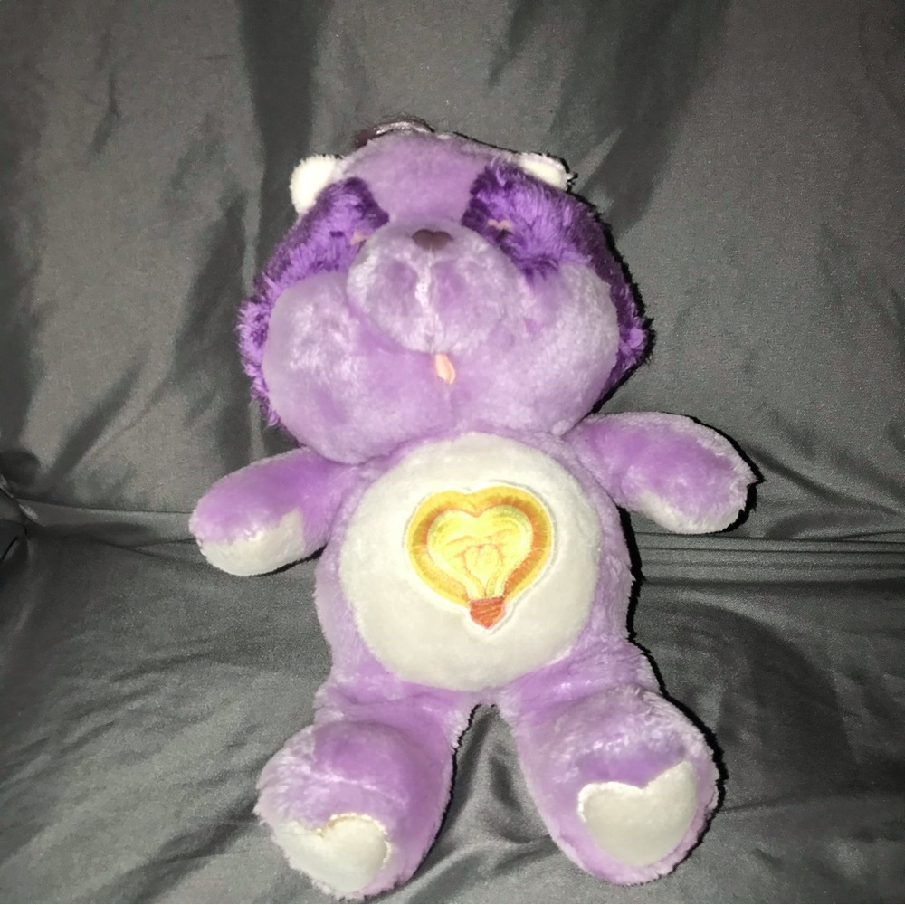 Vintage Care Bears Cousins Bright Heart Raccoon Kenner 1984 Stuffed Plush